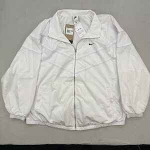 Nike Jacket Womens Windrunner Zippered Windbreaker UPF 40+ White‎ Size 3X NWT